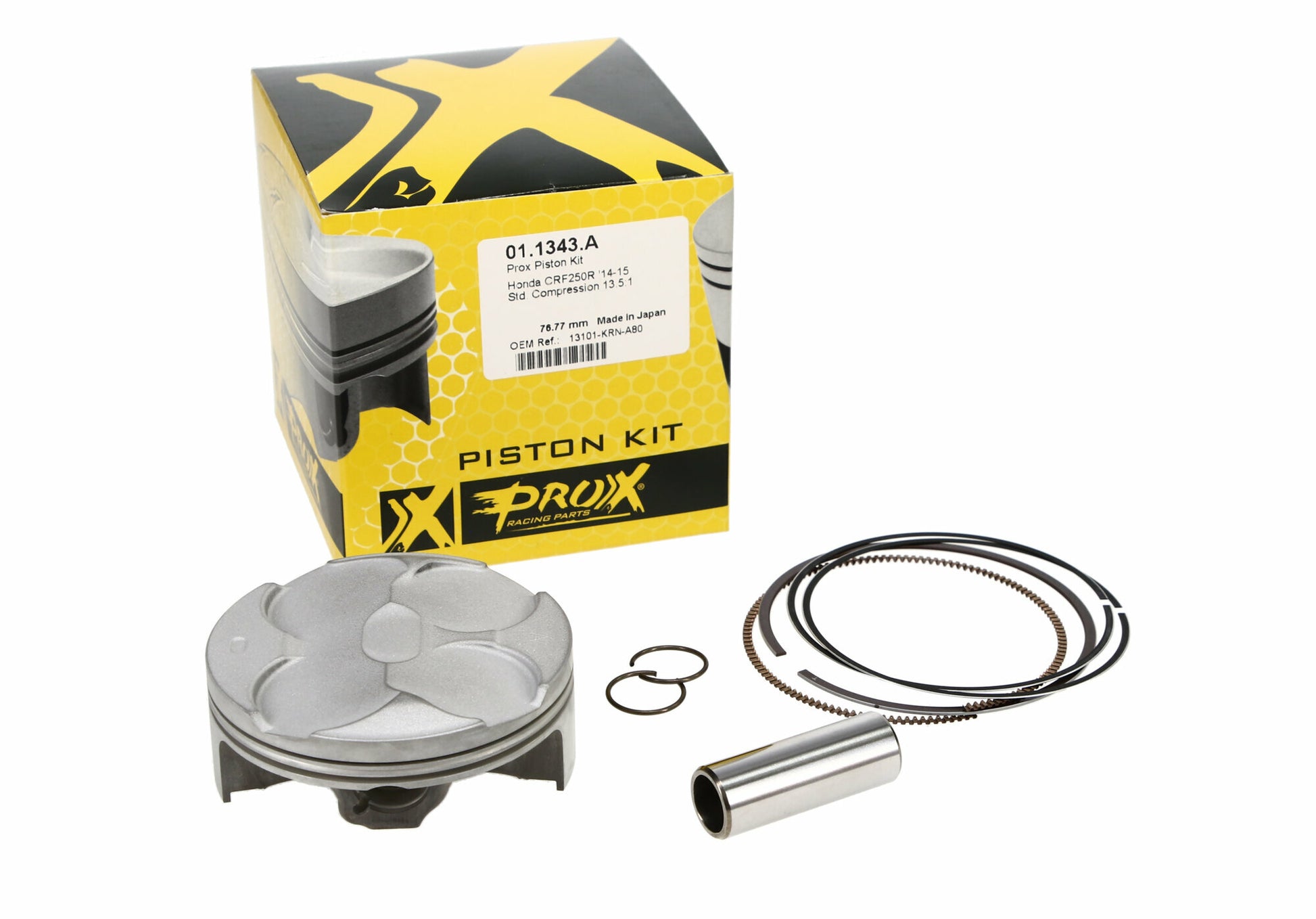 Piston Kit Forged Nikasil Cyl 76.77/Std 13.5:1 Hon