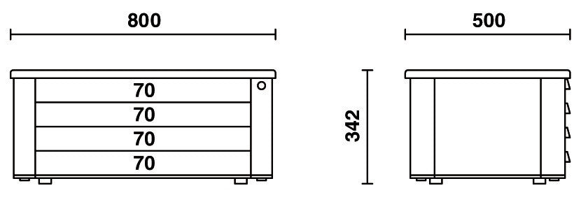 Beta Tools Model C39T  G-Portable Tool Chest 4 Drawers Grey