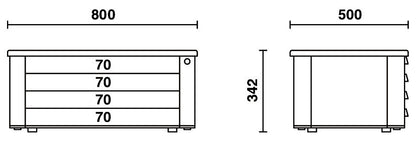 Beta Tools Model C39T  G-Portable Tool Chest 4 Drawers Grey