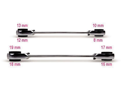 Beta Tools Model 192  16-19-Ratcheting Flat Bi-Hexagon Ring Wrenches