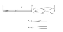Beta Tools Model 1294  L 4X400-Screwdrivers Slotted Long