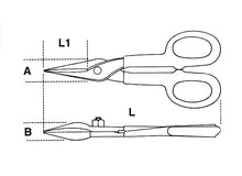 Beta Tools Model 1114  350-Tin Snips Straight Narrow Blade