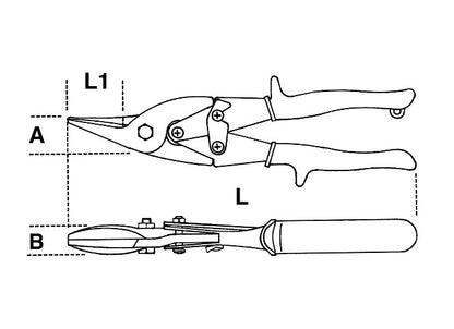 Beta Tools Model 1124  Left Cut Compound Leverage Shears