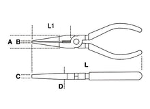 Beta Tools Model 1162  Mq160mm-Extra Long Flat Nose Pliers