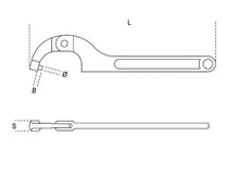 Beta Tools Model 99  St120-180mm-Hook Wrenches with Round Noses