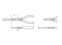 Beta Tools Model 1008  160mm-Long Flat Knurled Nose Pliers