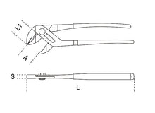 Beta Tools Model 1044  F250-Slip Joint Pliers