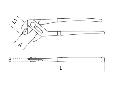 Beta Tools Model 1048  175mm-Slip Joint Pliers Boxed Joint