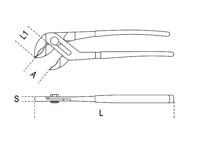 Beta Tools Model 1044  250mm-Slip Joint Pliers