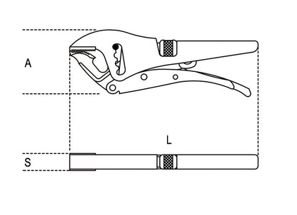 Beta Tools Model 1051  Adjustment Self-Locking Pliers Long