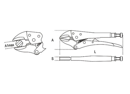 Beta Tools Model 1057  A-Automatic Self-Locking Pliers