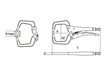 Beta Tools Model 1062  Gm290mm-Pliers Floating C-Shaped Jaws