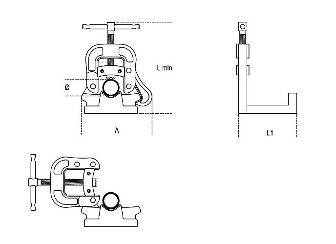 Beta Tools Model 399  10-60-Pivoting Clamp Vices