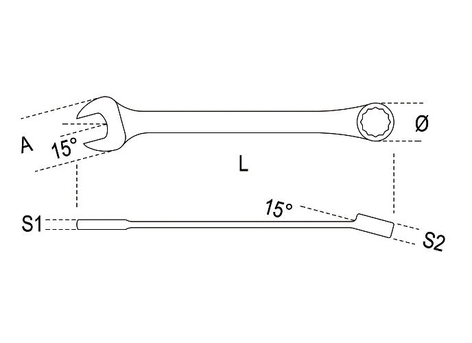 Beta Tools Model 142  7x7mm-Reversible Ratcheting Combination Wrenches