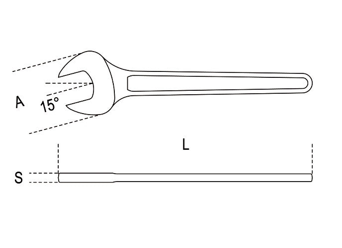 Beta Tools Model 52  50mm Single Open End Wrenches