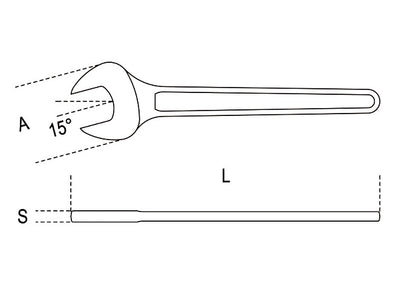 Beta Tools Model 52  15mm Single Open End Wrenches
