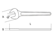 Beta Tools Model 52  41mm Single Open End Wrenches