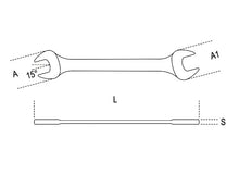 Beta Tools Model 55  10x13mm-Double Open End Wrenches