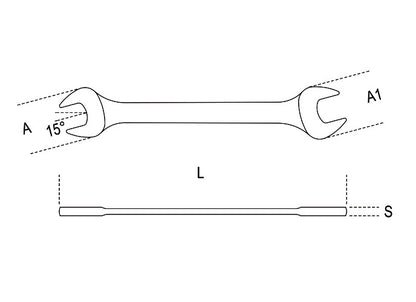 Beta Tools Model 55  27x29mm-Double Open End Wrenches