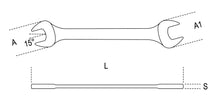 Beta Tools Model 55  As7/16X1/2-Double Open End Wrenches