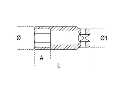 Beta Tools Model 720  16mm-Impact Sockets Long Series