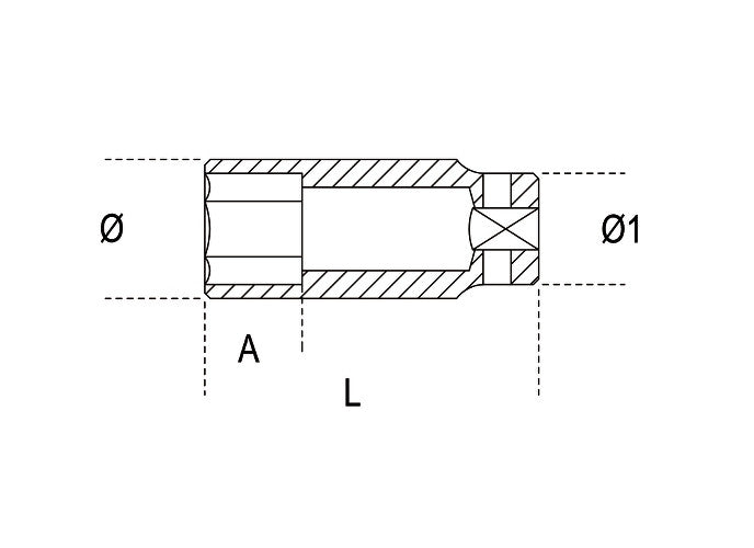 Beta Tools Model 720  32mm-Impact Sockets Long Series