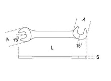 Beta Tools Model 73  12x12mm-Small Double Open End Wrenches