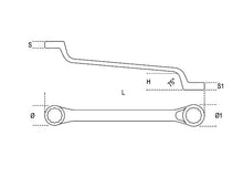 Beta Tools Model 90  16x17mm-Double Deep offset Ring Wrenches