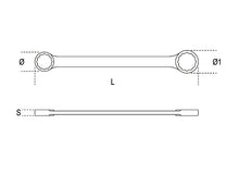 Beta Tools Model 95  6x7mm-Double Ended Flat Ring Wrenches