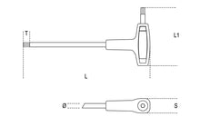 Beta Tools Model 97  Ttx10-offset Key Wrenches with Handles Ttx