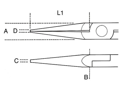 Beta Tools Model 1177  Bm-Half-Round Long Nose Pliers