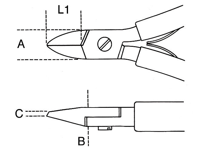 Beta Tools Model 1183  Bm-Diagonal Semi-Flush Cutting Nippers