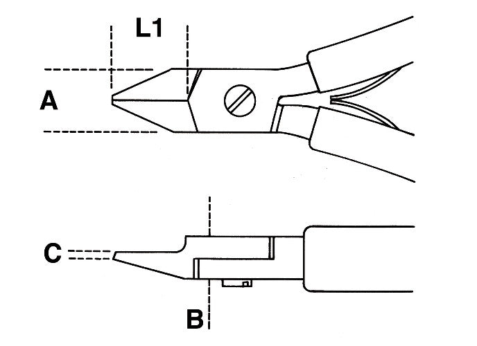 Beta Tools Model 1186  Bm/2-Diagonal Flush Cutting Nippers