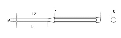 Beta Tools #30 6mm DRIFT PUNCHES 150MM