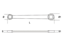 Beta Tools Model 95  Ftx6X8-Double-Ended Straight Wrenches