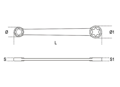 Beta Tools Model 95  Ftx20X24-Double-Ended Straight Wrenches