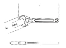 Beta Tools Model 111  250mm-Adjustable Wrenches 10' + Scales