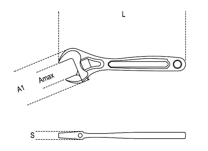 Beta Tools Model 111  N200mm-Adjustable Wrenches 8' + Scales