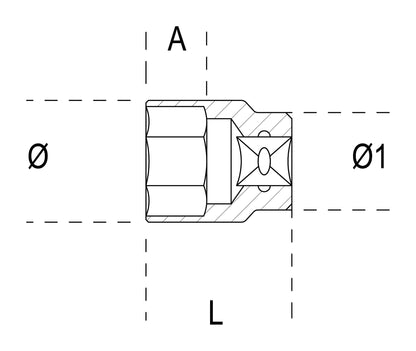 Beta Tools Model 910  B15mm-Bi-Hexagon Hand Sockets
