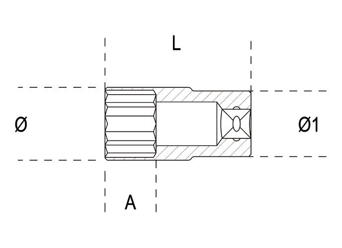 Beta Tools Model 910  Al22mm-Hexagon Hand Sockets Long