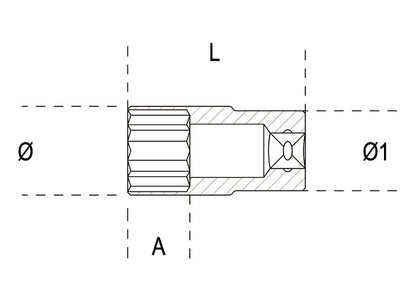 Beta Tools Model 920  Al17mm-Hexagon Hand Sockets Long