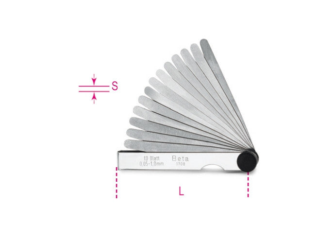 Beta Tools Model 1708  13-Metric Feeler Gauges