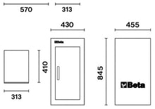Beta Tools Model C38L  A-R-Side Door + Interior Shelf C38L