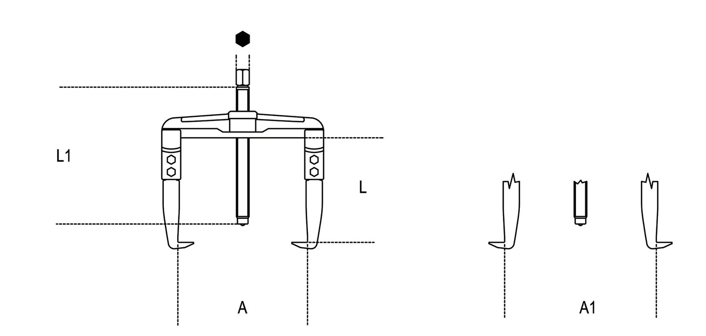 Beta Tools Model 1500  6-Universal Pullers  L200 Leg