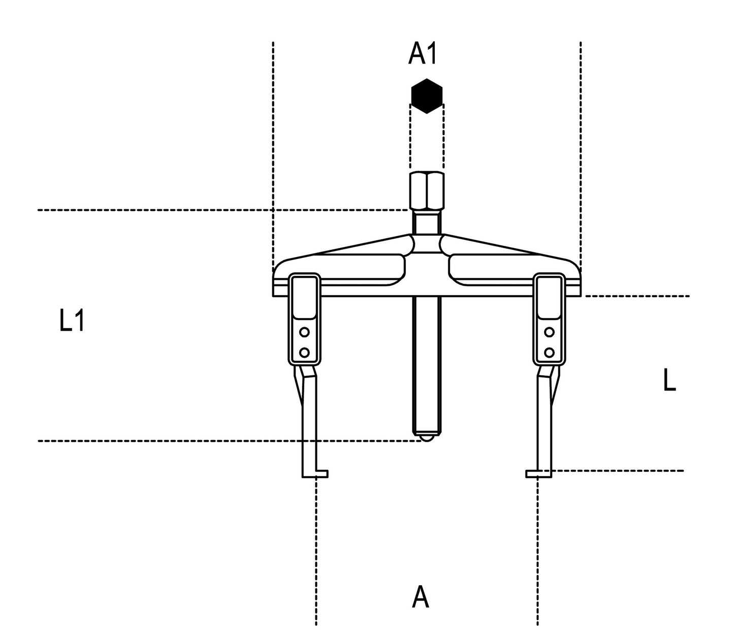 Beta Tools Model 1501  2-Thin Leg Pullers