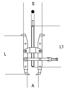 Beta Tools Model 1511  1-External Pullers + 2 Reversible Legs