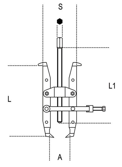 Beta Tools Model 1511  1-External Pullers + 2 Reversible Legs
