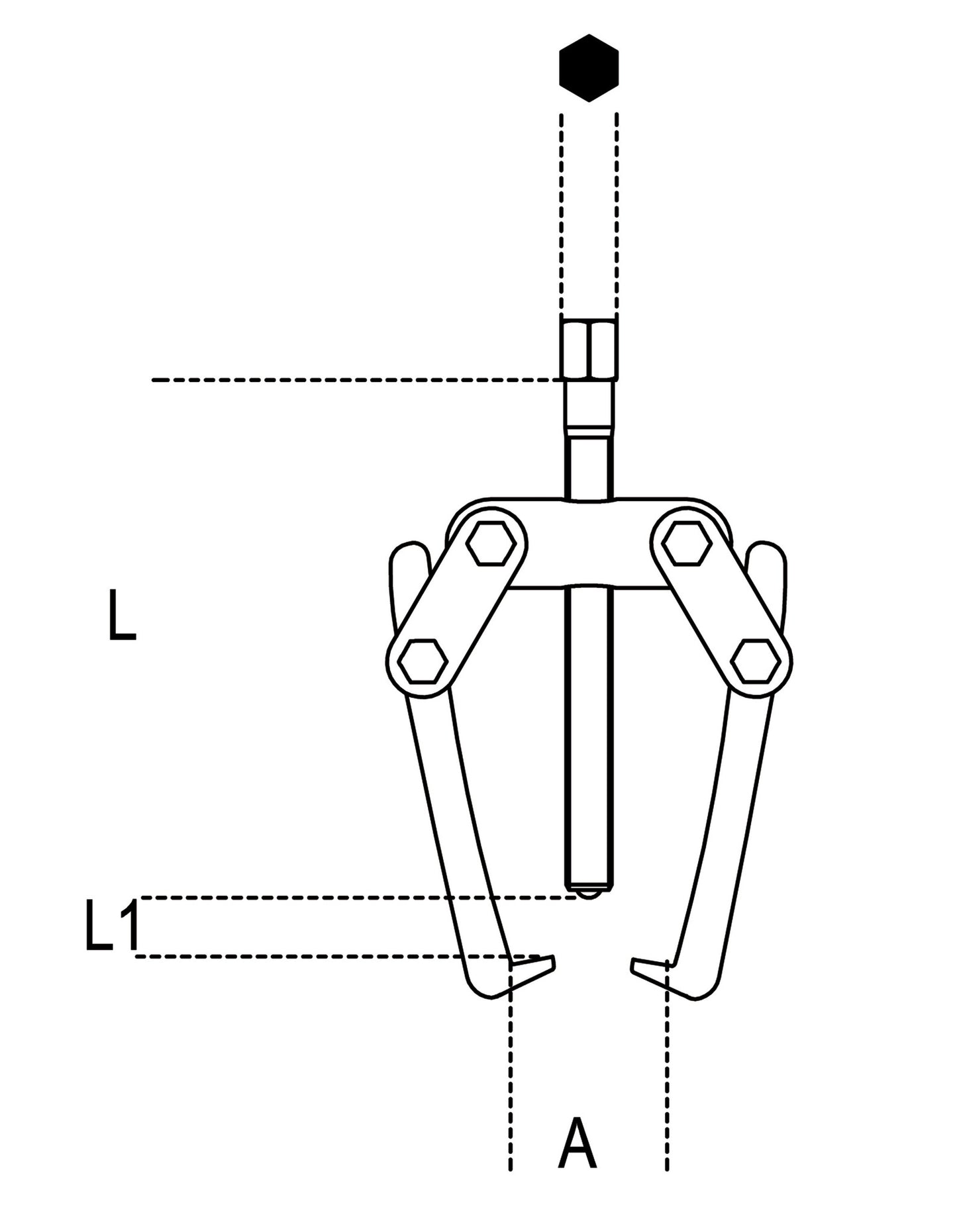 Beta Tools Model 1515  3-Pullers with Two Floating Legs