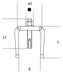 Beta Tools Model 1542  1-Two-Leg Pullers for Extractors