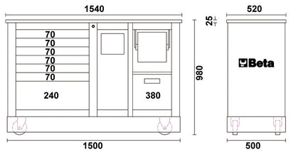 Beta Tools Model C39  Small-R-Special Mobile Roller Cab